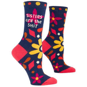 WOMEN'S SOCKS | SISTERS ARE THE SH*T-Socks & Footwear-BLUE Q-Coriander