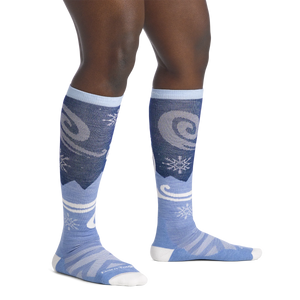 WOMEN'S SOCKS | SWIRLWIND OVER THE KNEE-Socks & Footwear-DARN TOUGH-Coriander