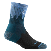 WOMEN'S SOCKS | TREELINE MICRO CREW-Socks & Footwear-DARN TOUGH-MEDIUM-BLUE-Coriander