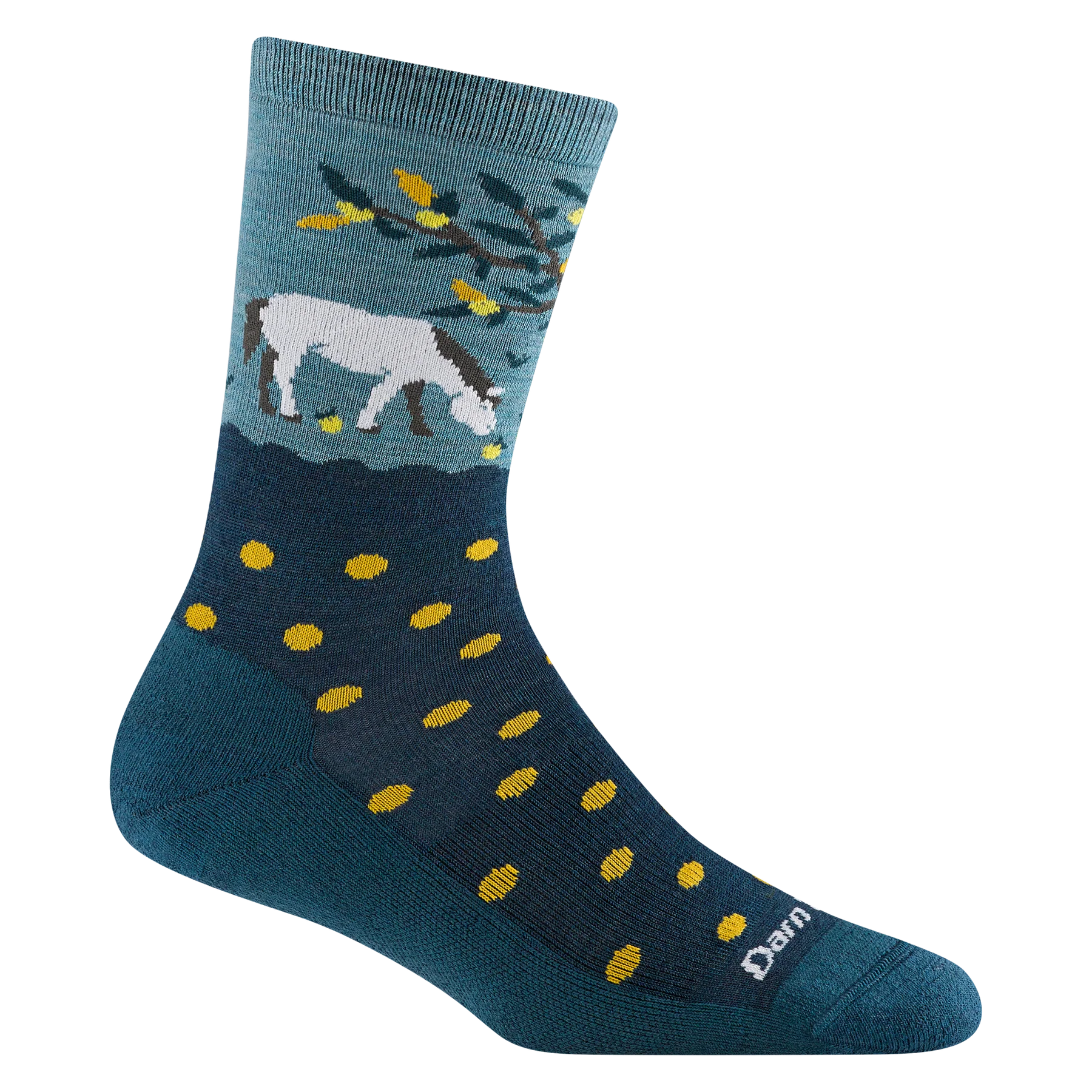 WOMEN'S SOCKS | WILD LIFE CREW-Socks & Footwear-DARN TOUGH-MEDIUM-DARK TEAL-Coriander