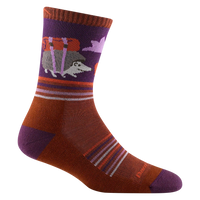 WOMEN'S SOCKS | WILD LIFE CREW-Socks & Footwear-DARN TOUGH-MEDIUM-HEDGEHOG-Coriander