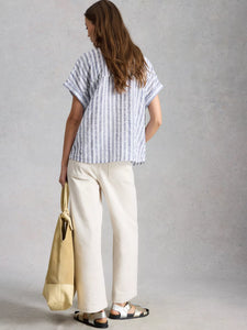 WOMEN'S S/S SHIRT | ORLA BUTTON THROUGH-Top-WHITE STUFF-Coriander