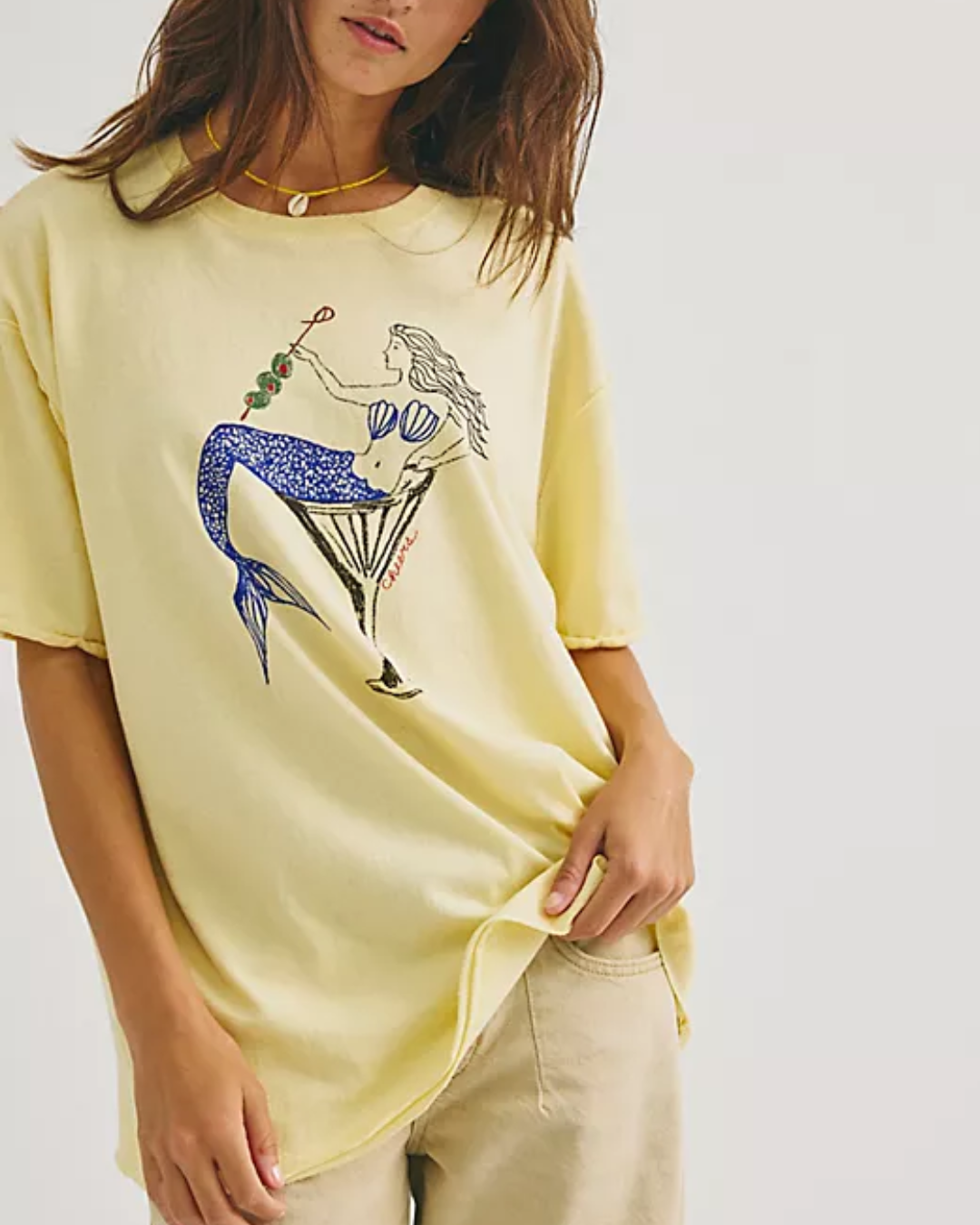 WOMEN'S TEE | BEST COAST TEE-Top-FREE PEOPLE-XSMALL-MERMAID COMBO-Coriander