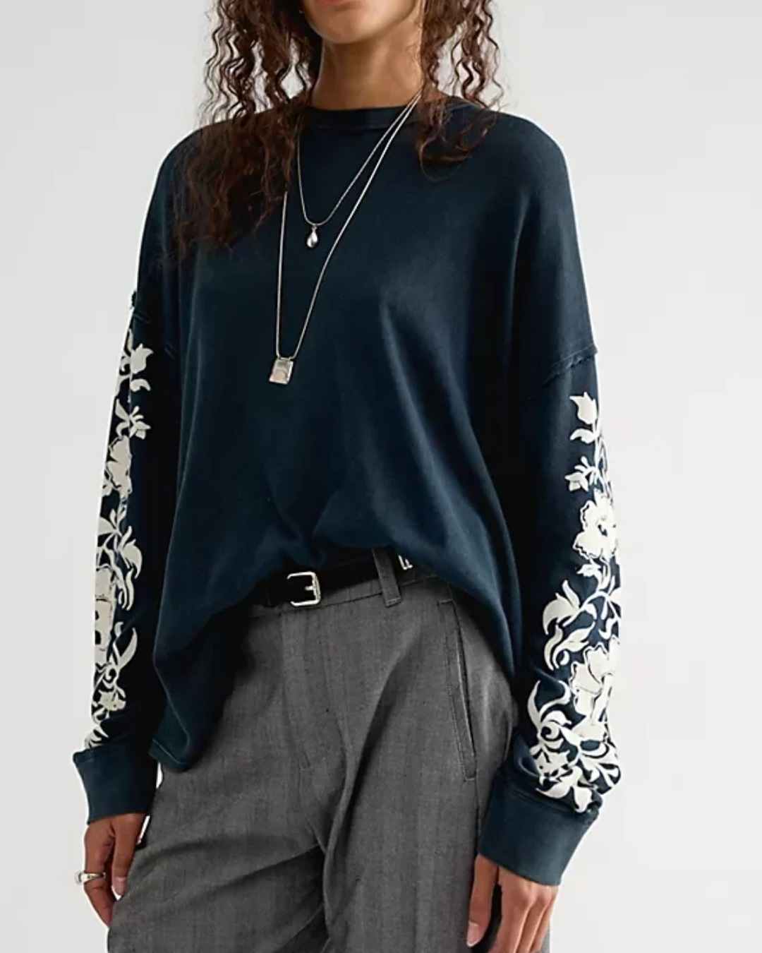 WOMEN'S TEE | FLORA LONG SLEEVE-Tops-FREE PEOPLE-Coriander