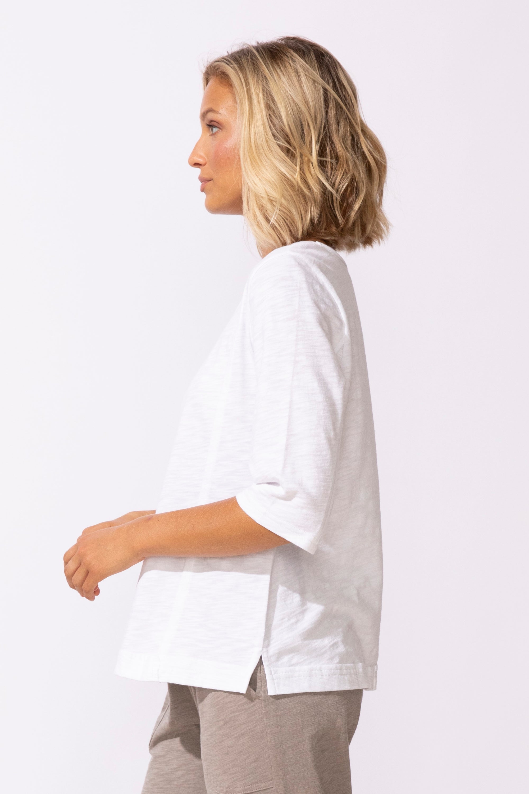 WOMEN'S TEE | SEAMED ELBOW-Tops-ESCAPE-Coriander