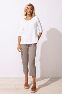 WOMEN'S TEE | SEAMED ELBOW-Tops-ESCAPE-Coriander