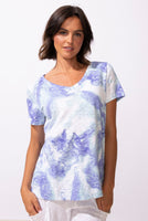 WOMEN'S TEE | V-NECK-Tops-ESCAPE-XSMALL-BAJA BLUE-Coriander