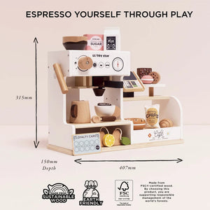 WOODEN TOY SET | BARISTA CAFE-Fun and Games-LE TOY VAN-Coriander