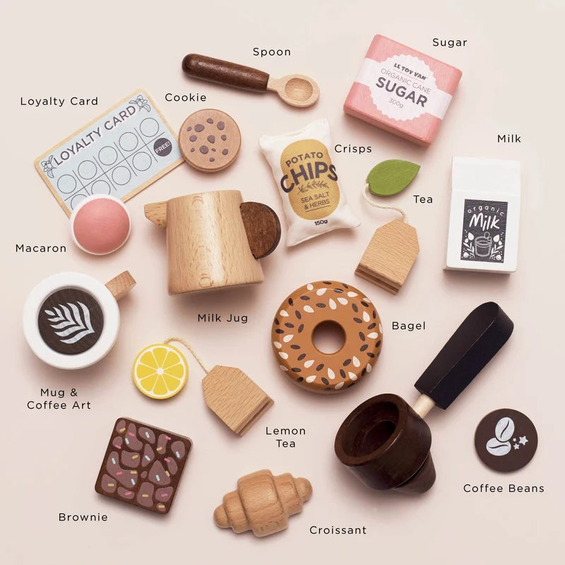 WOODEN TOY SET | BARISTA CAFE-Fun and Games-LE TOY VAN-Coriander