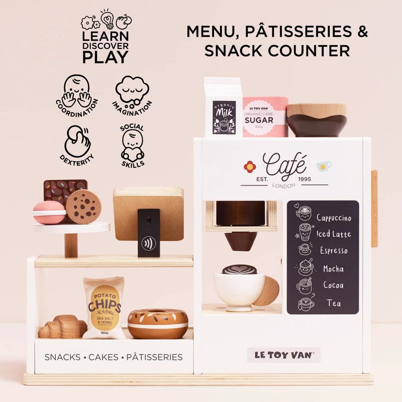 WOODEN TOY SET | BARISTA CAFE-Fun and Games-LE TOY VAN-Coriander