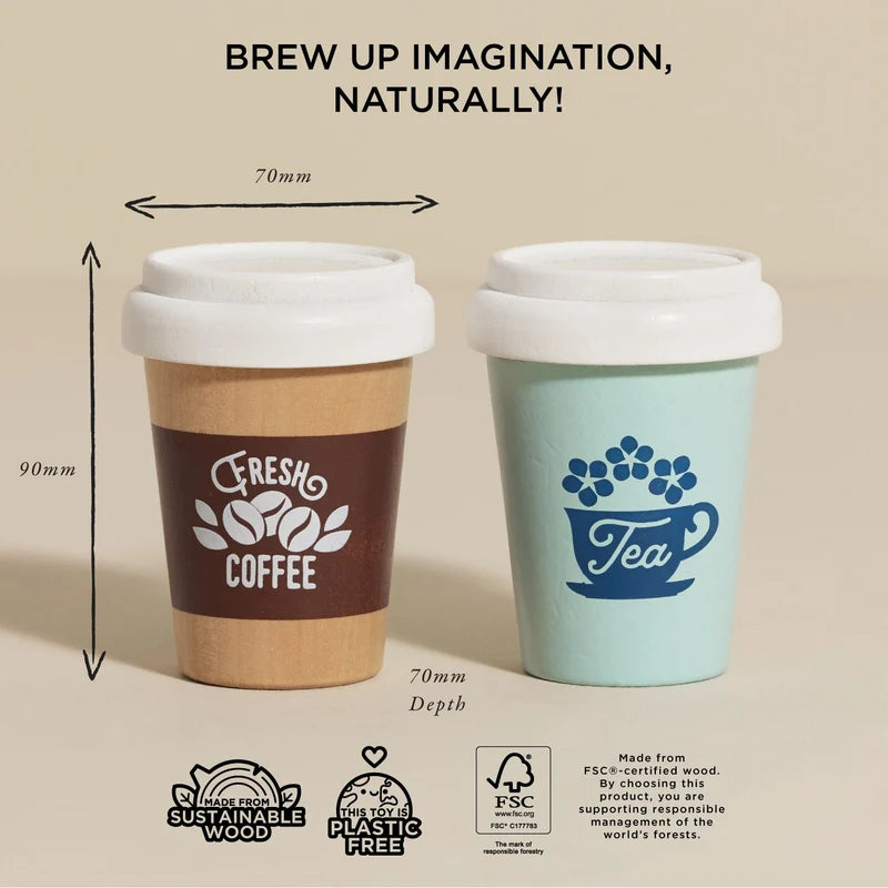 WOODEN TOY SET | ECO CUPS-Fun and Games-LE TOY VAN-Coriander