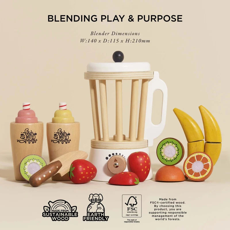 WOODEN TOY SET | SMOOTHIE BLENDER-Fun and Games-LE TOY VAN-Coriander