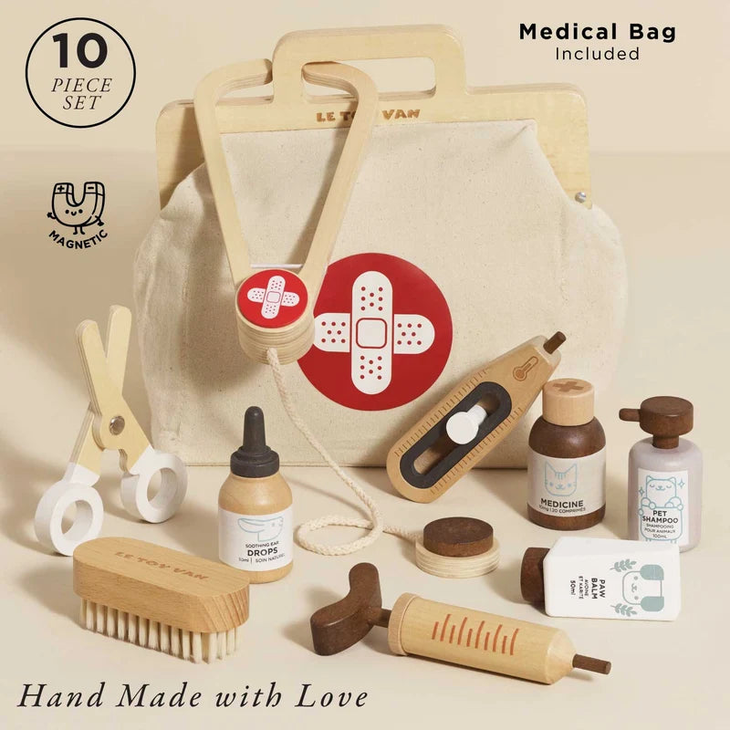 WOODEN TOY SET | VET-Fun and Games-LE TOY VAN-Coriander