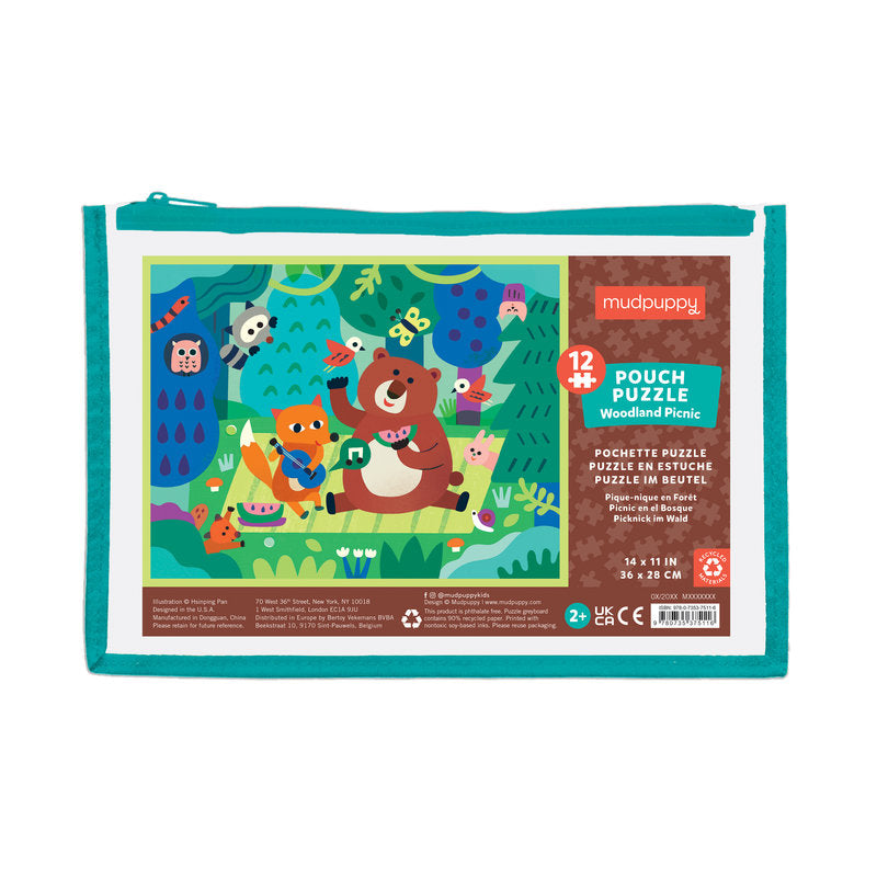 WOODLAND PICNIC POUCH PUZZLE-Fun and Games-RAINCOAST-Coriander