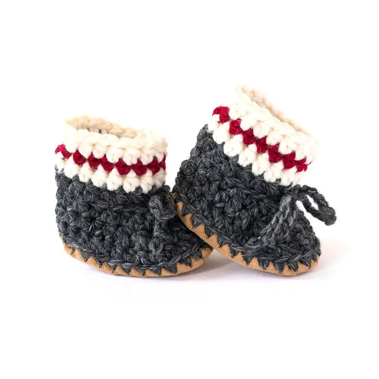 WOOL BOOTIES | HUDDY BUDDIES-Baby-HUDDY BUDDIES-0-6 MONTHS-DARK LUMBERJACK-Coriander