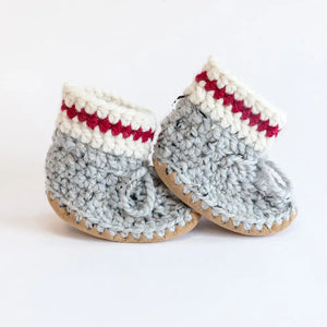 WOOL BOOTIES | HUDDY BUDDIES-Baby-HUDDY BUDDIES-0-6 MONTHS-LUMBERJACKS-Coriander