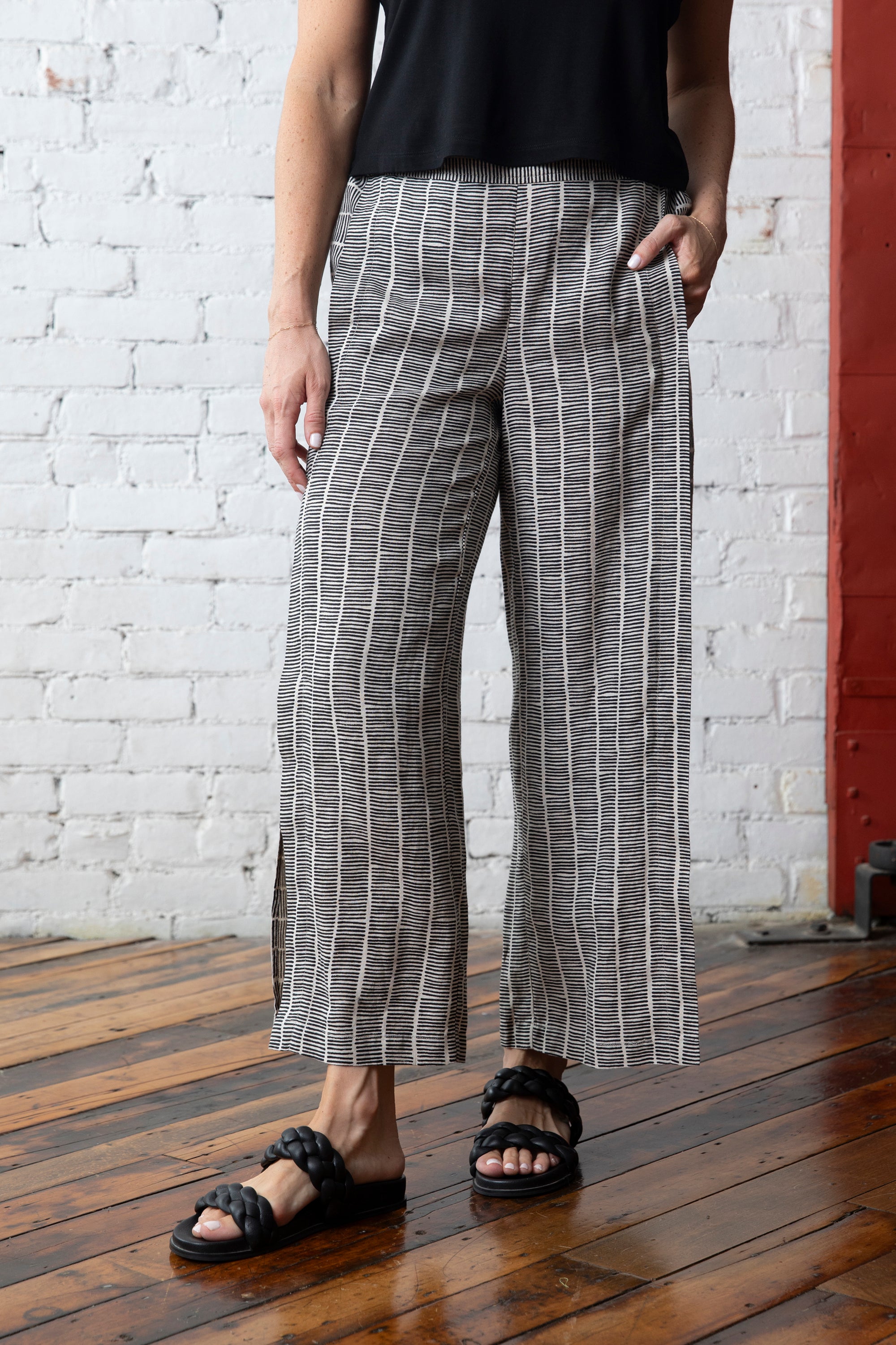 WORKHORSE PANT | BROADWAY STRIPE-Bottoms-LIV BY HABITAT-SMALL-SHELL-Coriander