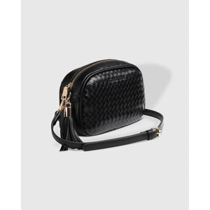 WOVEN CROSSBODY BAG | JACINTA-Bags & Wallets-LOUENHIDE-BLK-Coriander