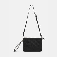 WOVEN SHOULDER BAG-Bags & Wallets-ILSE JACOBSEN-BLACK 001-Coriander