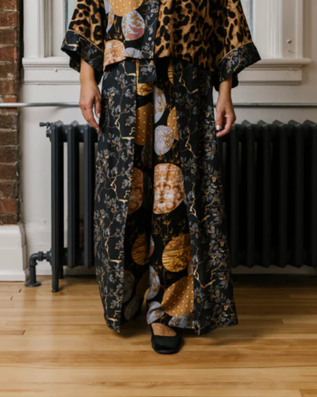 WRAP PANT | BREEZY: MOONLIT MIX-Bottoms-SHANNON PASSERO-Coriander