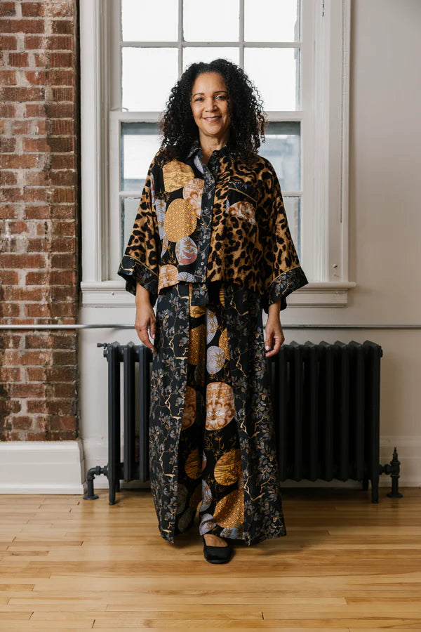 WRAP PANT | BREEZY: MOONLIT MIX-Bottoms-SHANNON PASSERO-Coriander