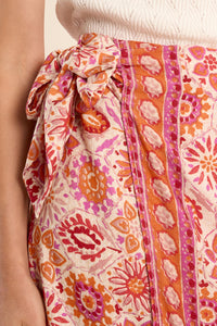 WRAP SKIRT | ORANGE MELISSA-Bottom-MOLLY BRACKEN-Coriander