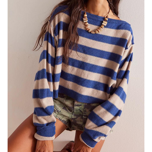 WTF INTO THE BLUE PULLOVER-Jackets & Sweaters-FREE PEOPLE-XSMALL-BLUE COMBO-Coriander