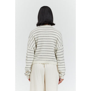 YAK STRIPE SWEATER TOP-Jackets & Sweaters-THERE-ELSEWHERE-Coriander