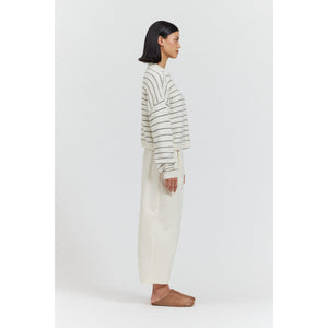 YAK STRIPE SWEATER TOP-Jackets & Sweaters-THERE-ELSEWHERE-Coriander