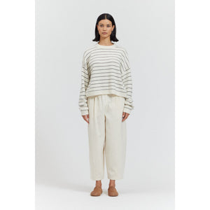 YAK STRIPE SWEATER TOP-Jackets & Sweaters-THERE-ELSEWHERE-Coriander