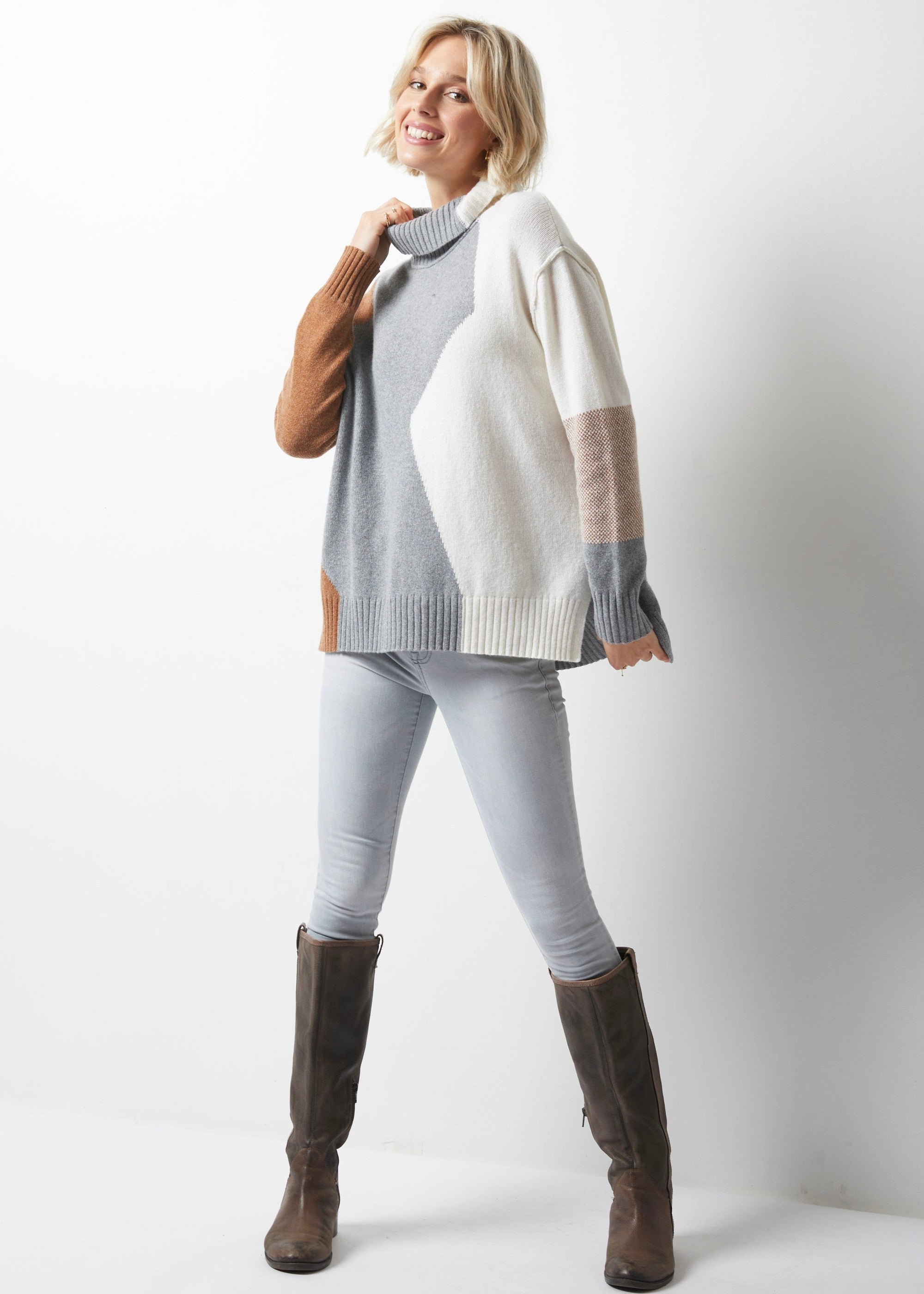 ZIGGY ZAG SWEATER-Jackets & Sweaters-ZAKET & PLOVER-Coriander