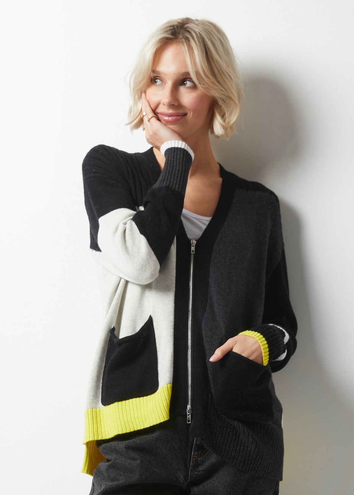 ZIP CARDIGAN | CASCADE-Jackets & Sweaters-ZAKET & PLOVER-Coriander