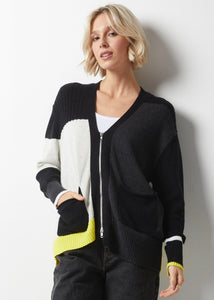 ZIP CARDIGAN | CASCADE-Jackets & Sweaters-ZAKET & PLOVER-XSMALL-BLACK-Coriander