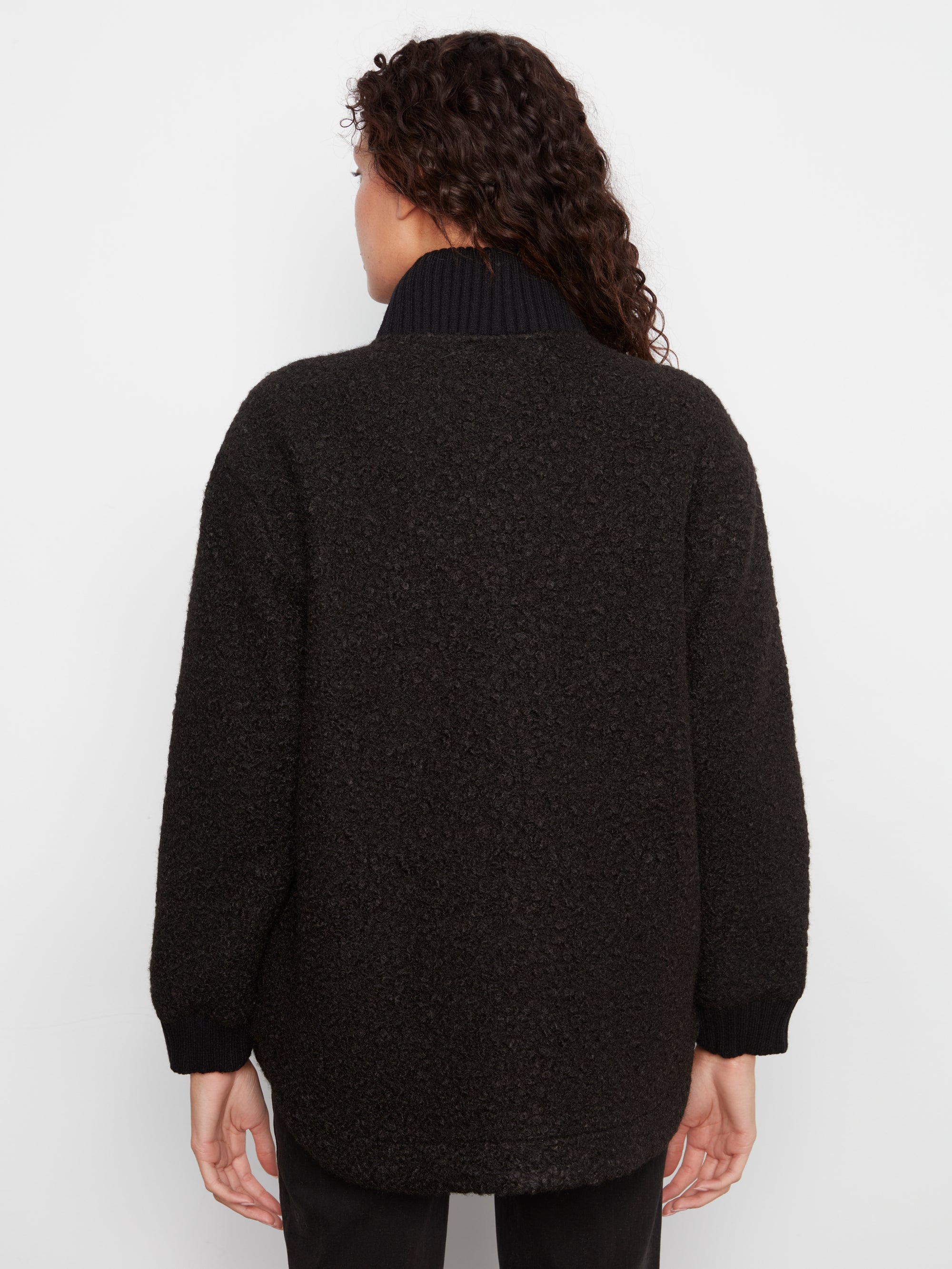 ZIP FRONT JACKET | BOUCLE-Jackets & Sweaters-CHARLIE B-Coriander