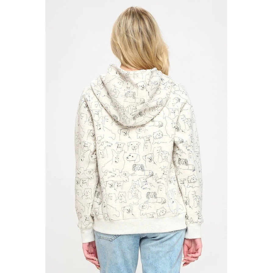 ZIP HOODIE | DOG BREEDS-Jackets & Sweaters-SM WARDROBE-Coriander