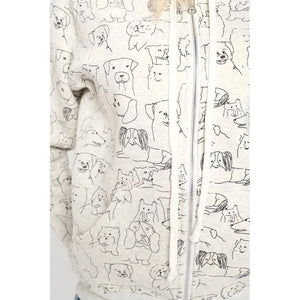 ZIP HOODIE | DOG BREEDS-Jackets & Sweaters-SM WARDROBE-Coriander