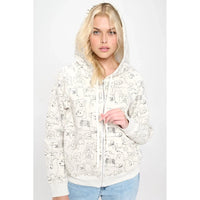 ZIP HOODIE | DOG BREEDS-Jackets & Sweaters-SM WARDROBE-SMALL-BLACK WHITE-Coriander