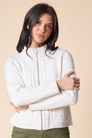 ZIP-UP CARDIGAN | BIRCHWOOD-Jackets & Sweaters-HABITAT-SMALL-WINTER WHITE-Coriander