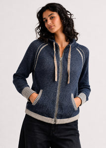 ZIP UP CARDIGAN | TWO-TONE-Jackets & Sweaters-ZAKET & PLOVER-Coriander
