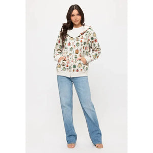 ZIP UP HOODIE | COLOURFUL BUGS-Jackets & Sweaters-SM WARDROBE-Coriander