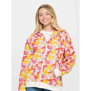 ZIP UP HOODIE | COLOURFUL WILD MUSHROOM-Jackets & Sweaters-SM WARDROBE-Coriander