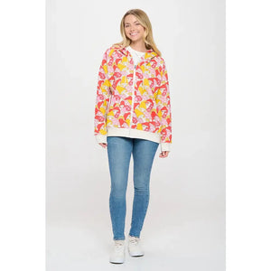 ZIP UP HOODIE | COLOURFUL WILD MUSHROOM-Jackets & Sweaters-SM WARDROBE-Coriander