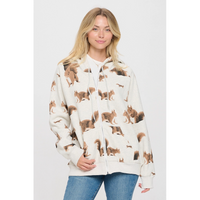 ZIP UP HOODIE | SQUIRRELS ALL OVER-Uncategorised-SM WARDROBE-Coriander