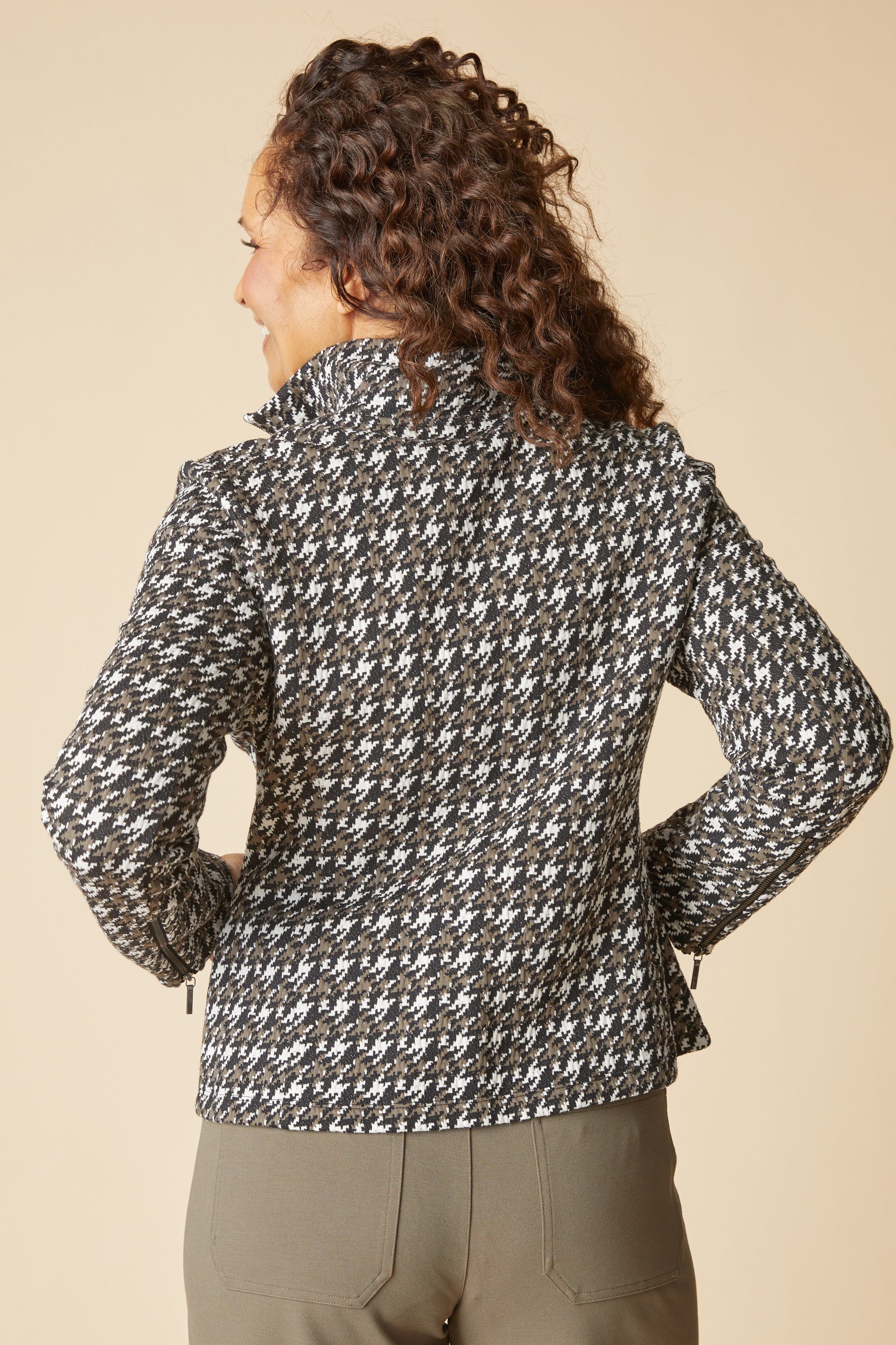 ZIP-UP JACKET | MADISON: PATTERN-Jackets & Sweaters-HABITAT-Coriander