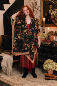 GODDESS STARDUSTER KIMONO | HEART of GOLD with SACRED HEART-Jackets & Sweaters-MARKET OF STARS-Coriander