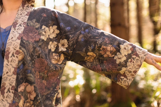 FLEECE COTTAGE CARDIGAN KIMONO JACKET | LIONHEART-Jackets & Sweaters-MARKET OF STARS-Coriander
