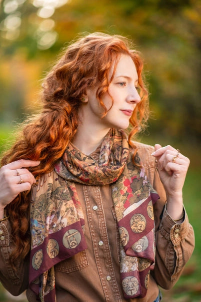 BOHEMIAN SCARF | DREAM WEAVER ZODIAC-Scarves & Wraps-MARKET OF STARS-Coriander