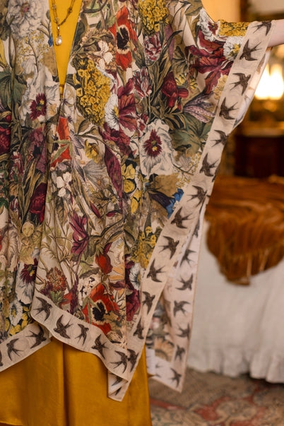 GODDESS DUSTER KIMONO | GOLDEN HOUR FLORAL PRINT-Jackets & Sweaters-MARKET OF STARS-Coriander