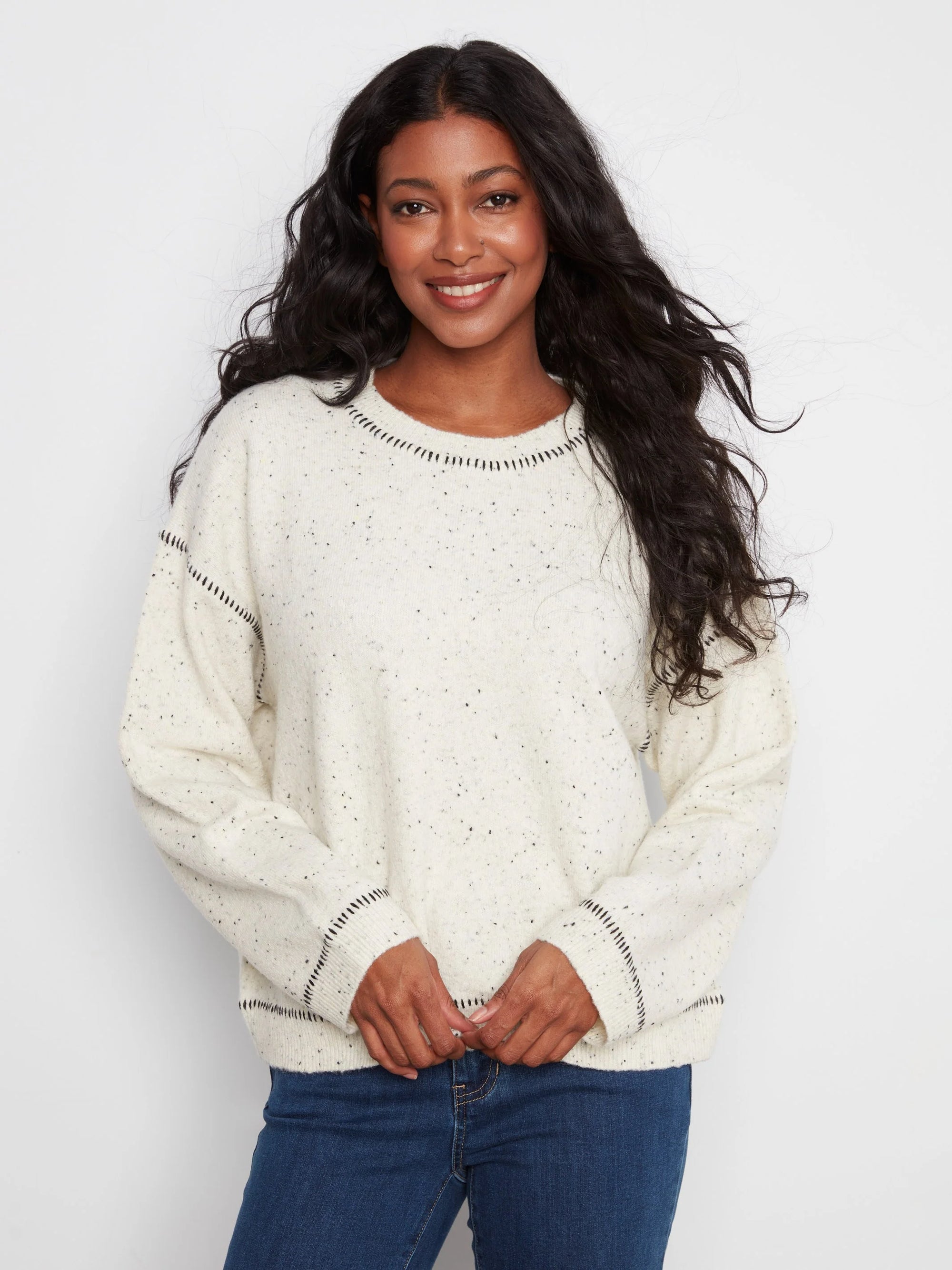 PULLOVER SWEATER | WHIPSTITCH: COOKIES & CREAM