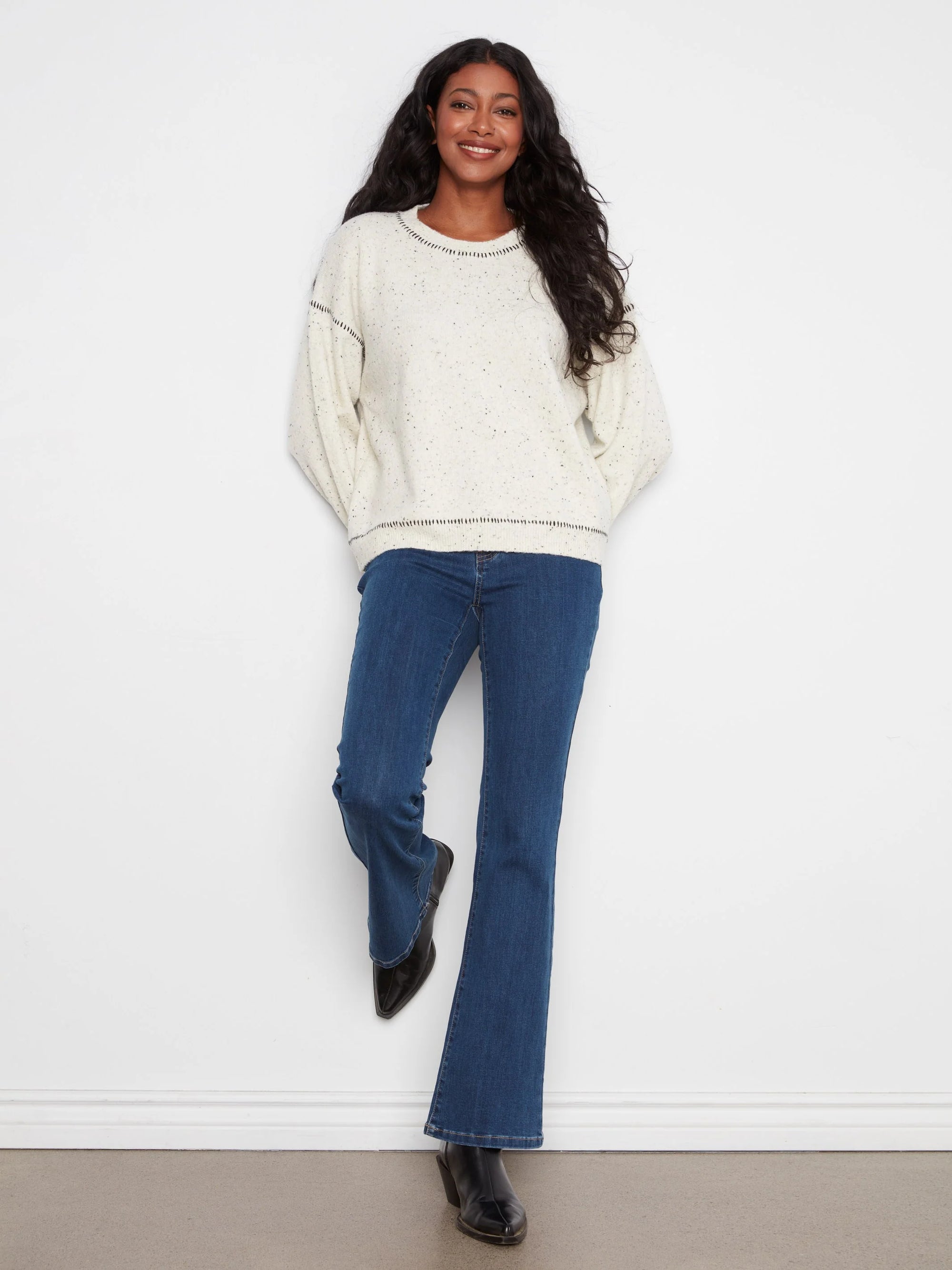 PULLOVER SWEATER | WHIPSTITCH: COOKIES & CREAM
